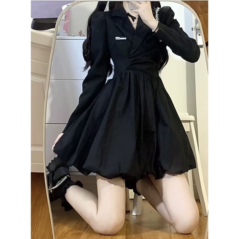 DRESS MINI LENGAN PANJANG ELEGAN ALA KOREA M271