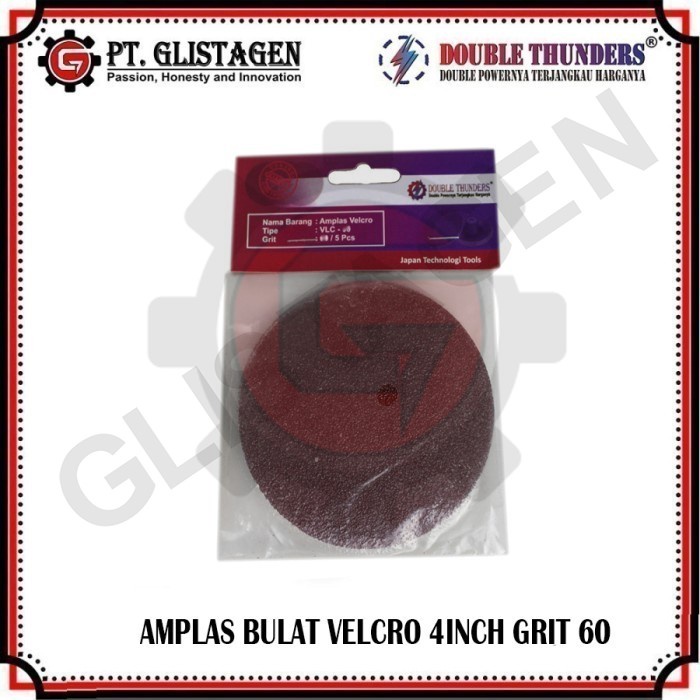 Amplas Tempel Bulat Velcro 4in (Isi 5pc) #40 60 80 100 120 150 180 240