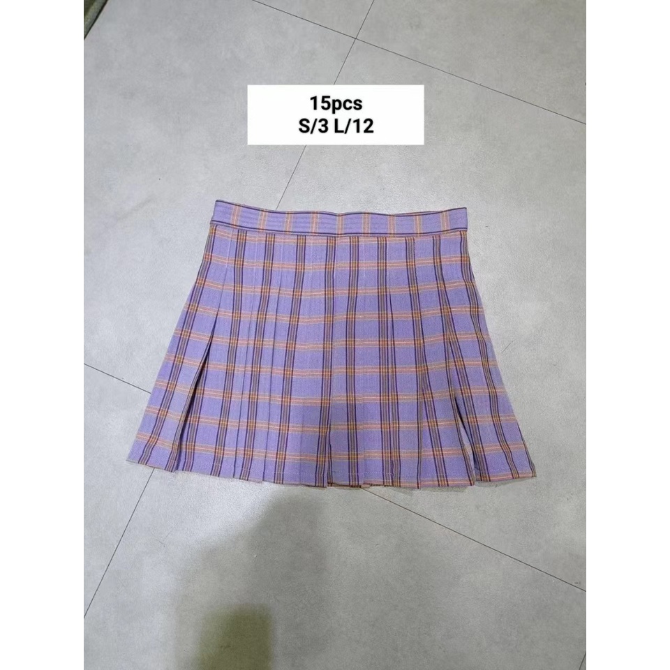 ROK JK Korean mini skirt celana WANITA preppy plaid rok lipit kotak