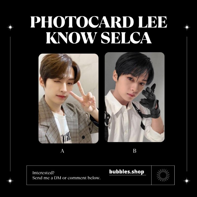 PHOTOCARD UNOFFICIAL LEE KNOW STRAYKIDS SELCA