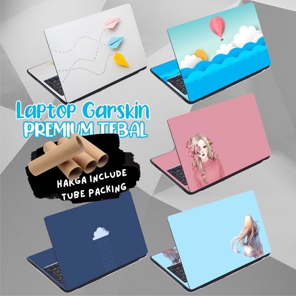 Garskin Laptop Anti Gores Cerah Pastel Girly Premium Full set 10 12 13 14 15 inch Universal Untuk Semua Merk Laptop