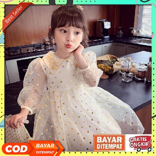 Dres Atasan Minidress Anak Perempuan Midi Dres Baju Main Lengan Pendek Cantik Pesta Terbaru 2023 Kor