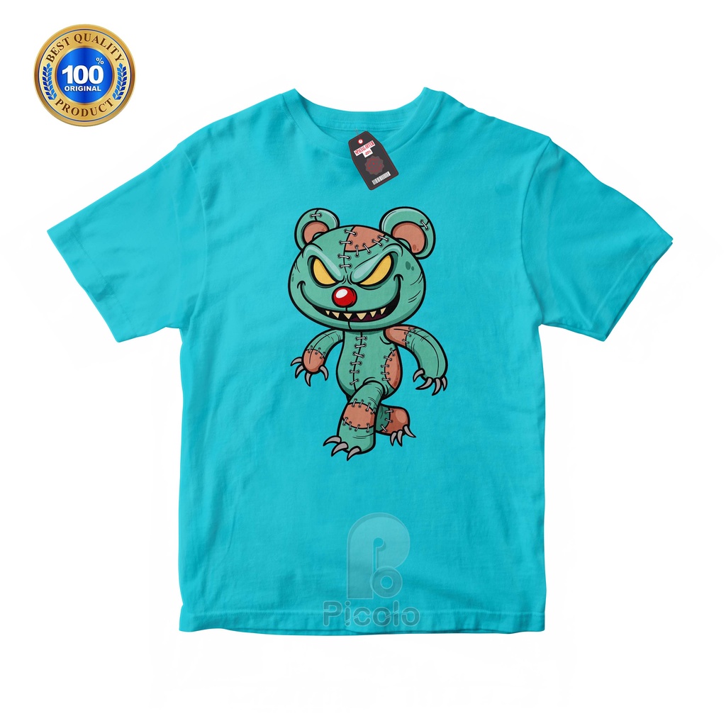 (FREE NAMA) BAJU KAOS ATASAN ANAK MOTIF BEAR MONSTER/BERUANG MONSTER Bahan COTTUN