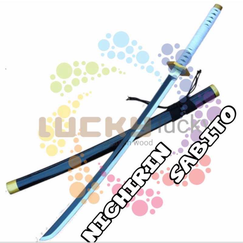 Mainan Pedang kayu Sabito cosplay anime kimetsu no yaiba demon slayer