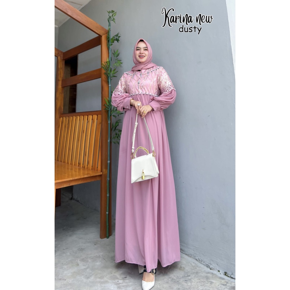 GAMIS PESTA KARINA BUSANA MUSLIMAH PESTA PREMIUM