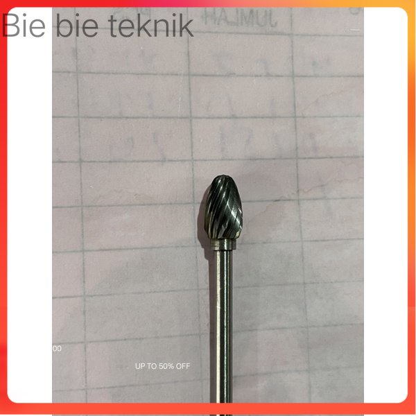 mata bor tuner panjang mata bor cun mata bor mini grinder 10cm lancip bulat 1arah . Bie bie Teknik