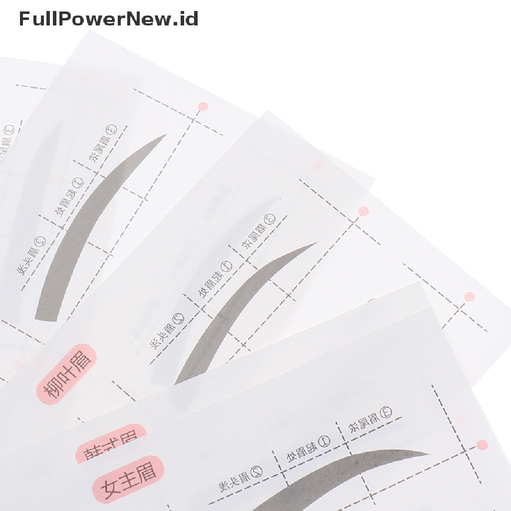 Power 24pasang Stiker Template Alis Adjustable Kartu Panduan Stensil Alat Makeup ID