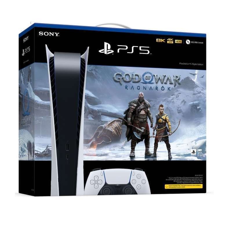 RESMI Sony PlayStation 5 digital/Disc ver GOW Ragnarok Bundle PS5