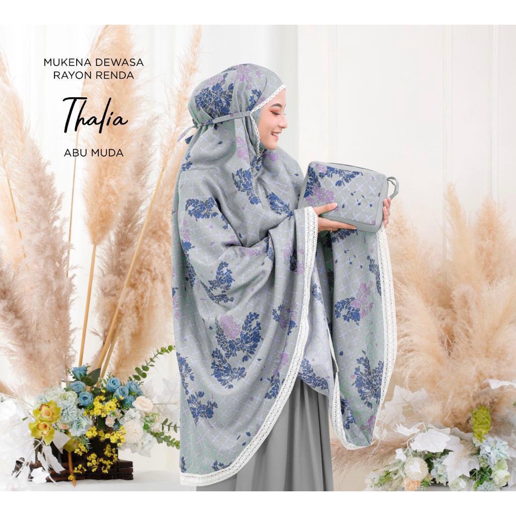 Mukena THALIA | Mukena Rayon Renda | Mukena Travel | Free Bag