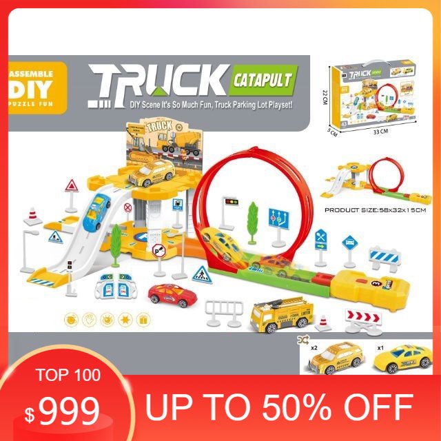 Mainan Anak POLICE / TRUCK CATAPULT ASSEMBLE DIY Puzzle Fun DIY Scene