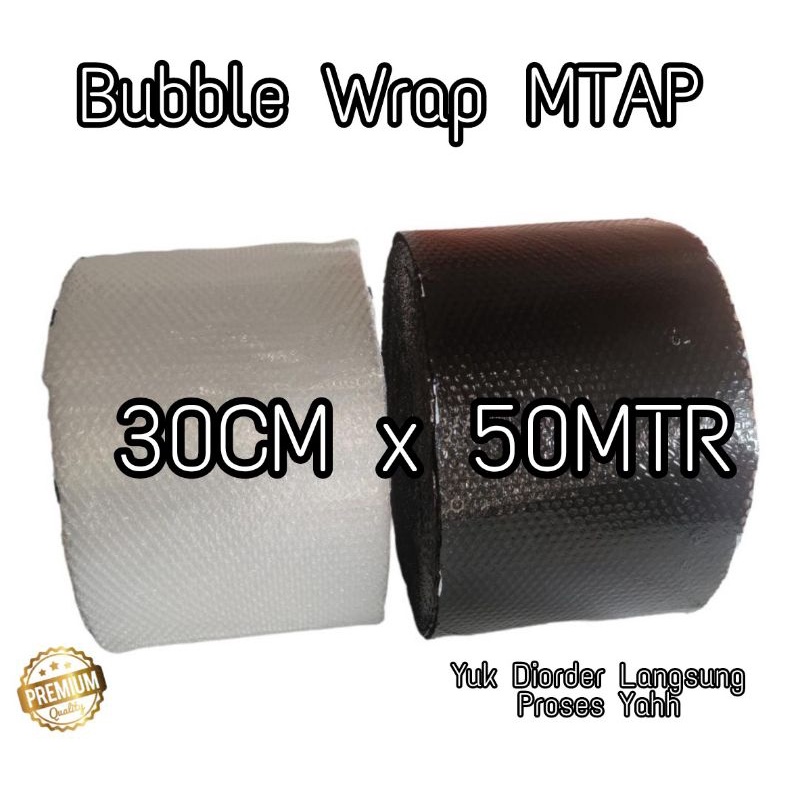 

Bubble Wrap Hitam Putih MTAP 30CM x 50MTR [ khusus via instan &sameday] Bubble Wrap MTAP
