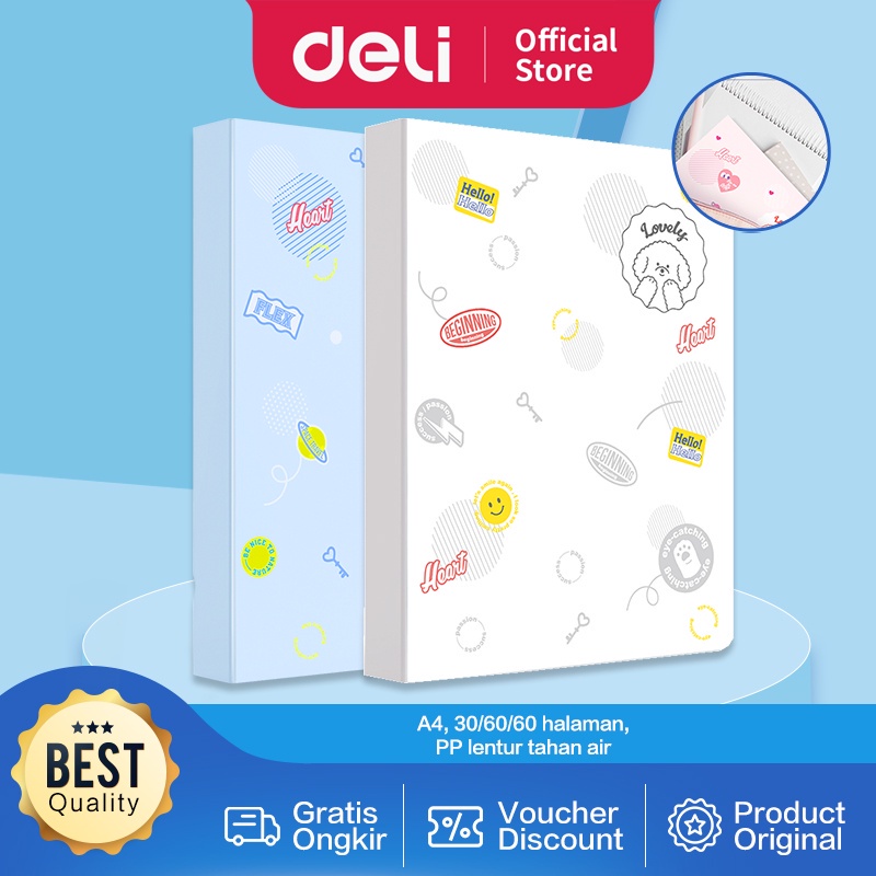 

Terlaris ✨ - Deli Display Book / Map File Dokumen A4 30/60/80 Halaman Warna Pastel 7267X 724953.1.23