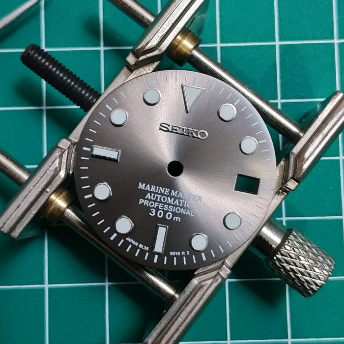 seikomod mod seiko dial submariner marine master 7s26 nh35 nh36 grey silver