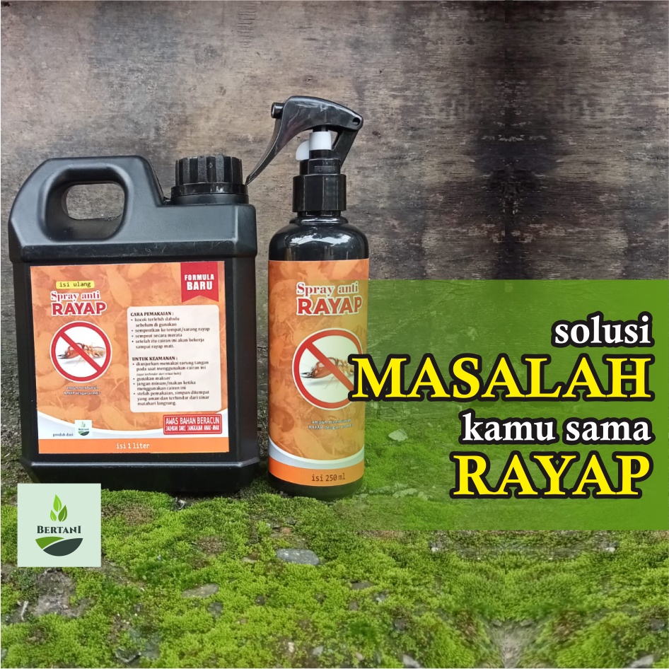 OBAT ANTI RAYAP Kayu &amp; Tanah Ampuh Sampai Ke Sarang (PAKET HEMAT 1LITER+250ML)