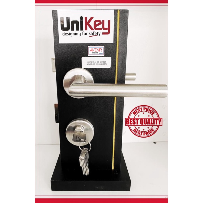 UNIKEY HANDLE PINTU KAYU HRE 219.51 HANDLE KUNCI PINTU KOMPLIT SET