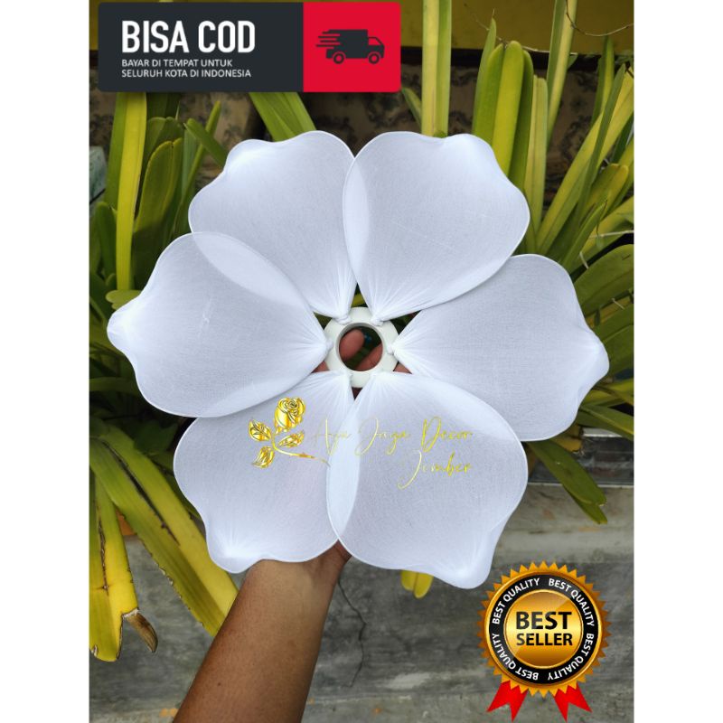 kelopak bunga kap bunga lampu bahan kain bruka dekorasi/ruangan murah cantik dan terlaris