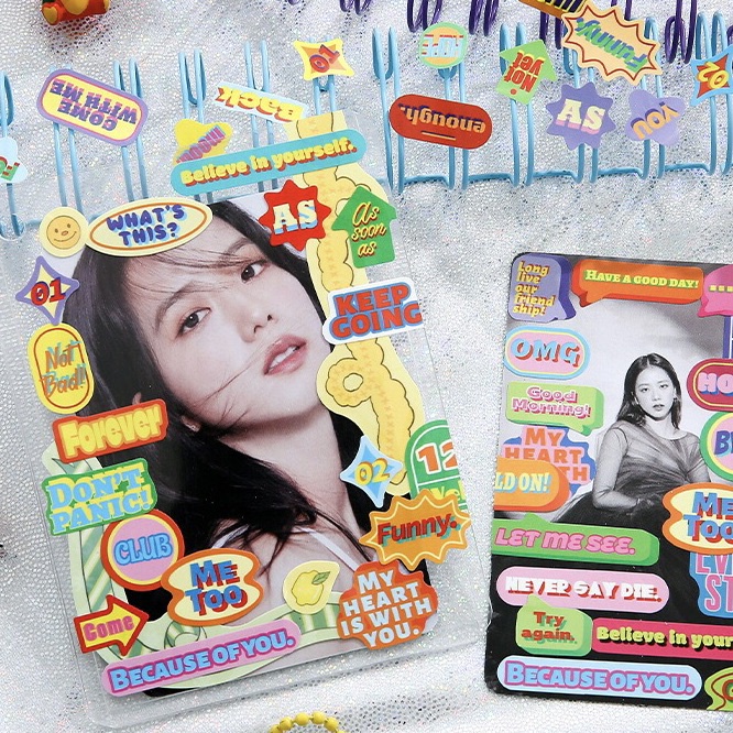 [kstuffind] Sticker Tulisan Gaya Korea Gradasi Colorful Aesthetic Dekorasi Photocard Lucu Warna Warni Gradation Scrapbook hias Motif DIY Aesthetic Toplader Decoration Journal Jurnal Stiker PC Koleksi Murah Gemas Deco