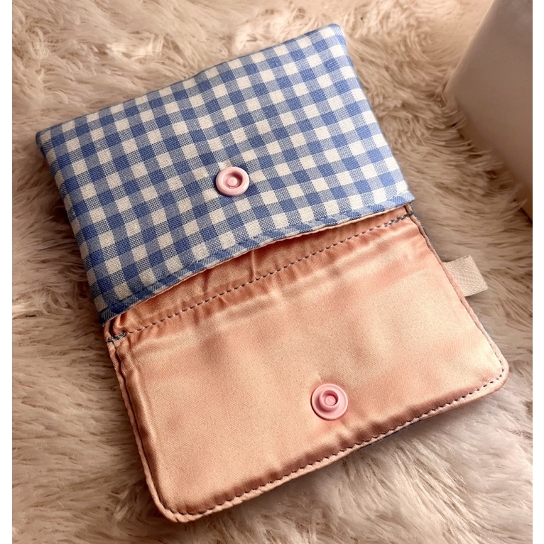 WSN Puffy Card Holder Tempat Dompet Kartu Gingham Coquette