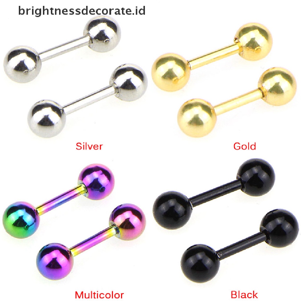 [Birth] Anting Stainless Steel Barbel Telinga Tulang Rawan Tragus Helix Stud Bar [ID]