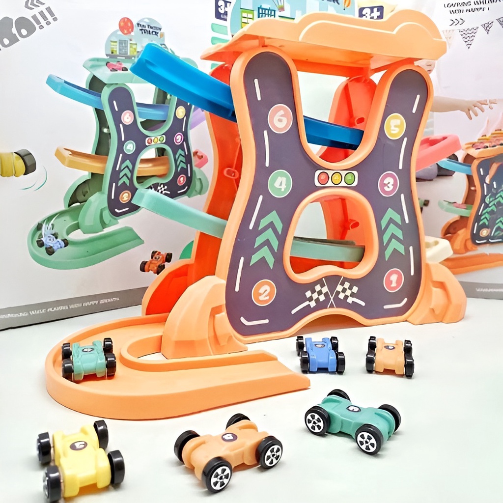 Fun Racing Track Zig-Zag | Mainan Anak Laki Laki Mobil Mobilan | Kado Ultah Anak Cowok | Mainan Track Mobil