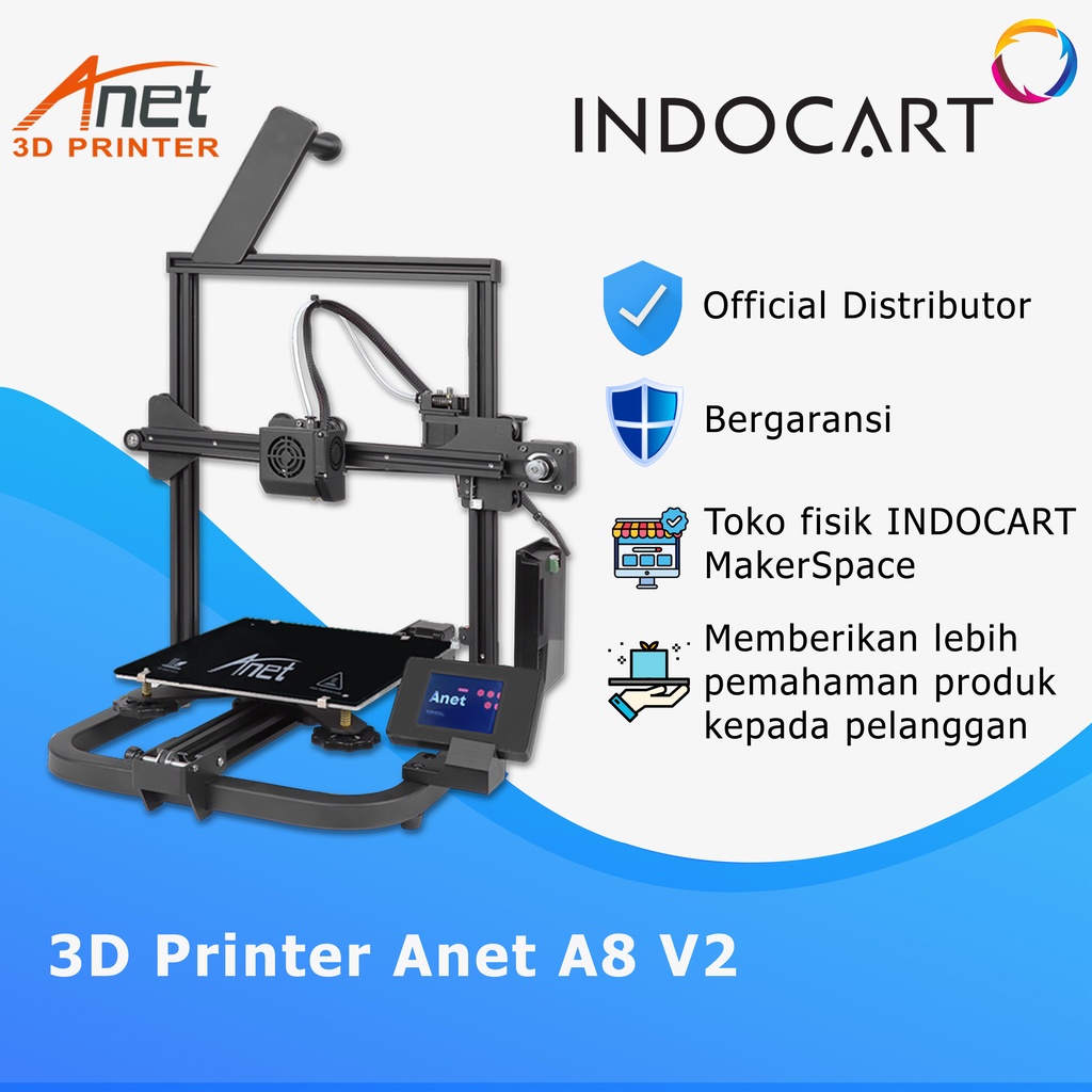 3D Printer Anet A8 V2 Metal Frame Terbaru i3 Garansi Resmi