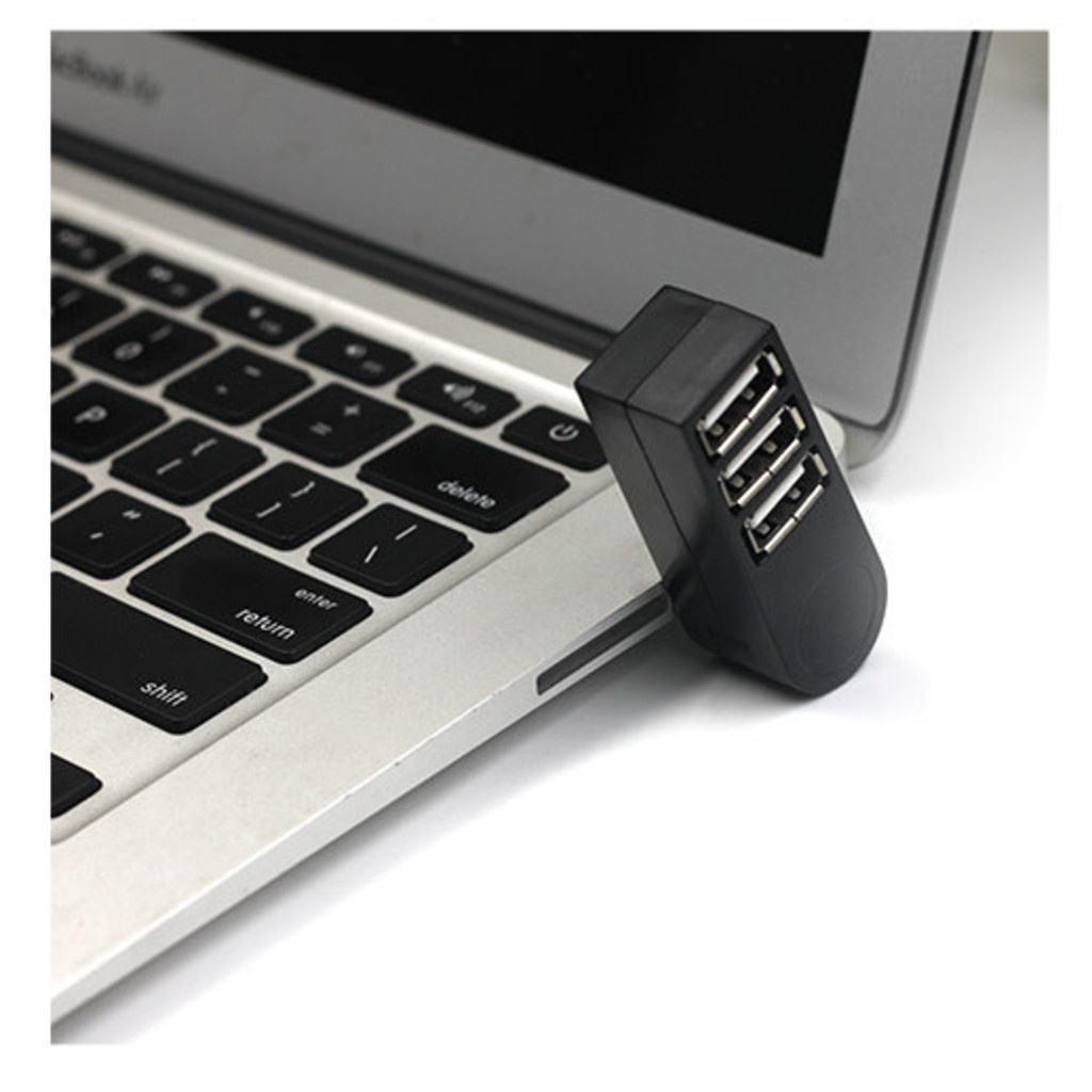 Hub USB Putar Portable Mini Rotating USB 2.0 Bagian Hub 3port USB Hub Berputar Semiper 3port USB 2.0 Hub Ekspanding