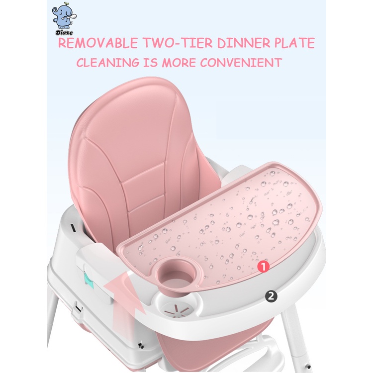 Biaze baby My Chair Baby Booster &amp; High Chair : 6 Growing Stages KURSI MAKAN FUN BPA Free