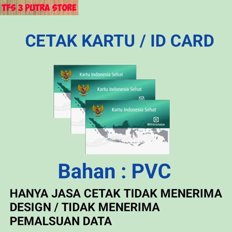 

Cetak kartu id card bahan pvc