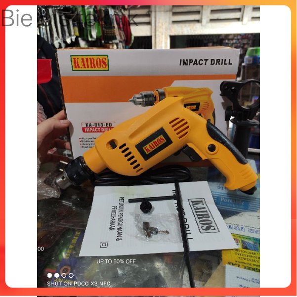 mesin bor listrik KAIROS 13mm / bor tangan 13mm KAIROS/ bor impack  drill 13mm KAIROS  KA-813-ED .bi