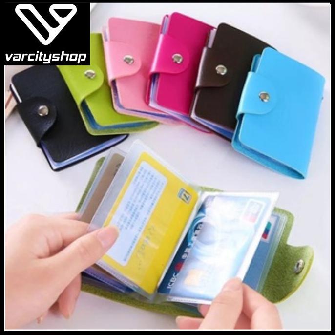 

Dompet kartu nama pria wanita kulit 12 slot cewek cowok card holder
