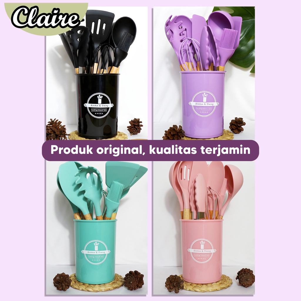 SET SPATULA 11 PCS / SPATULA ANTI LENGKET / SPATULA ALAT DAPUR