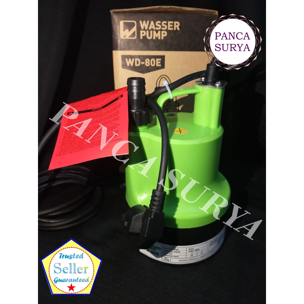 WASSER Submersible Pump Pompa Celup kolam Pompa Air Original Wd 80E