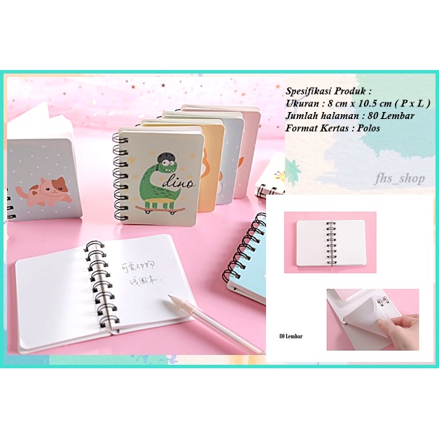 

Notebook Scrapbook A7 Lucu Buku Tulis Notebook Aesthetic Notebook Mini Pocket Animal Notebook Mini