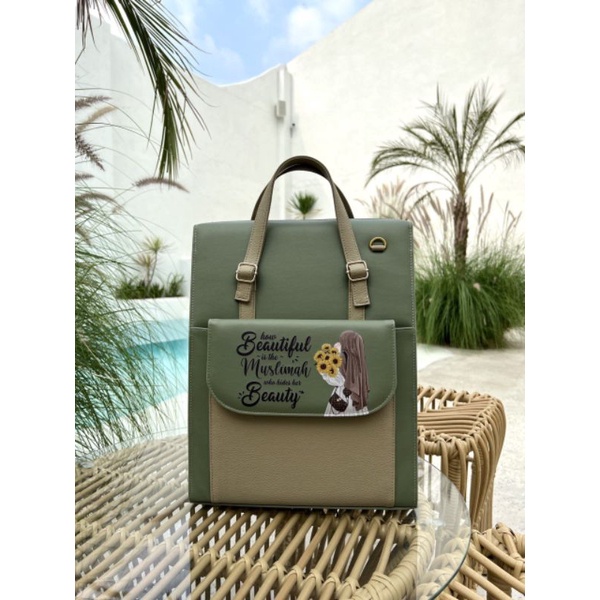 CAROLINE BAG BY GANCI UNYU MUSLIMAH TAS RANSEL WANITA MUSLIMAH BAHAN KULIT SINTETIS PREMIUM