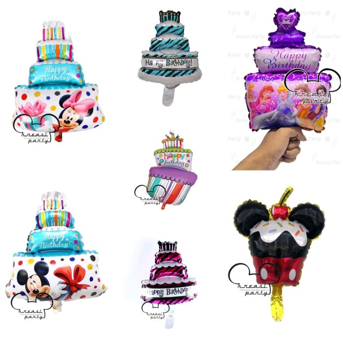 Balon Cake Mini / Balon Foil Cake Mini / Balon Cake Mini