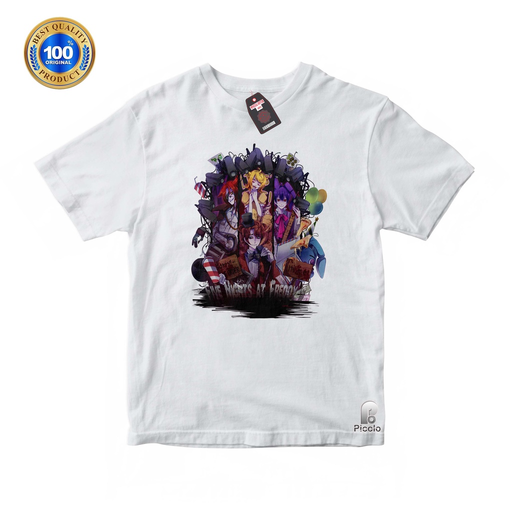 BAJU ANAK KAOS ATASAN ANAK MOTIF ANIME FIVE NIGHTS AT FREDDYS UNISEX Bahan COTTUN (FREE NAMA)