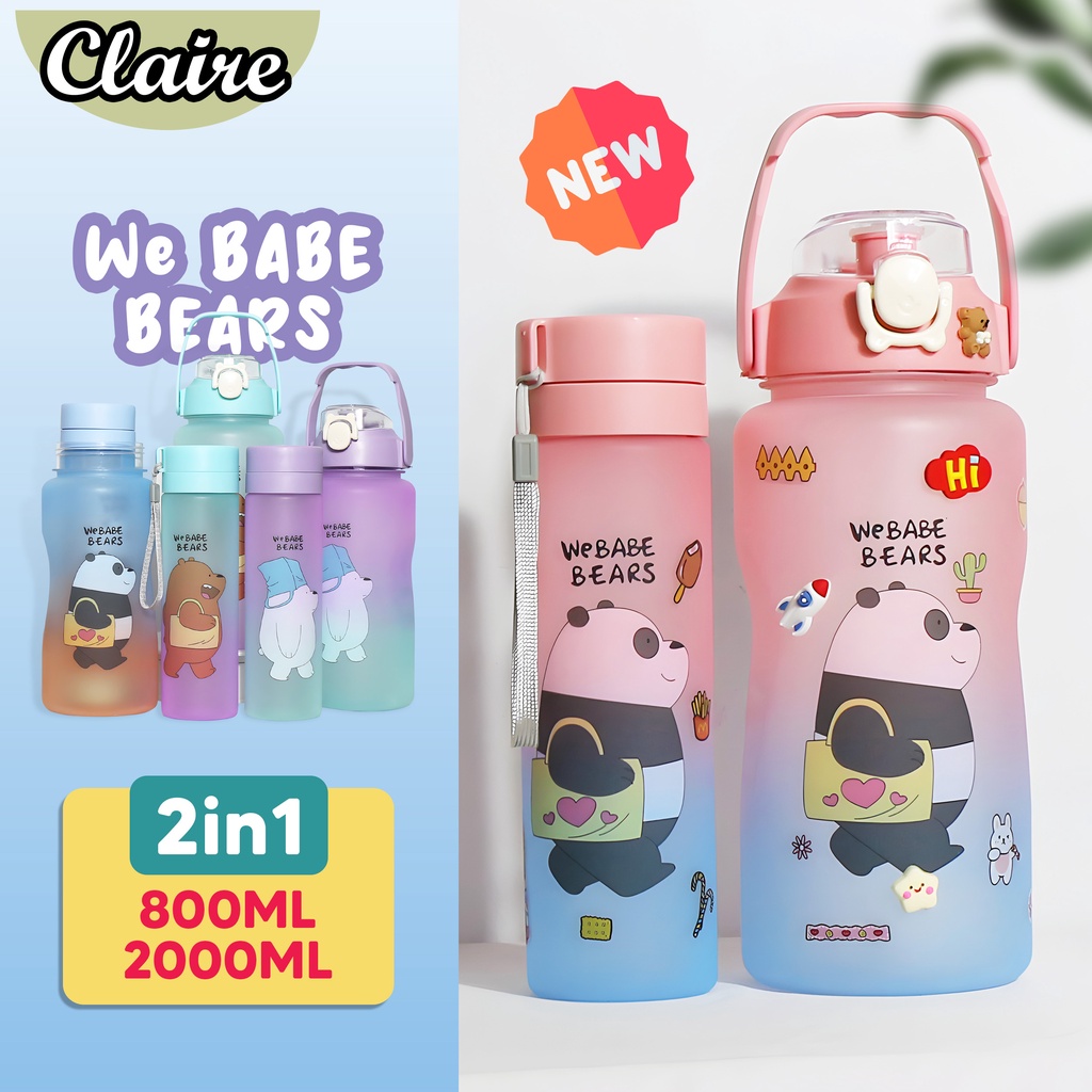 Botol We Babe Bears 2 IN 1 / BOTOL MINUM KARAKTER KAPASITAS 2 LITER