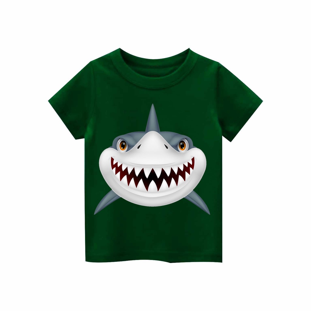 Kaos Anak laki-laki &amp; perempuan motif Shark | kaos combed 30s printing | Kaos Distro anak