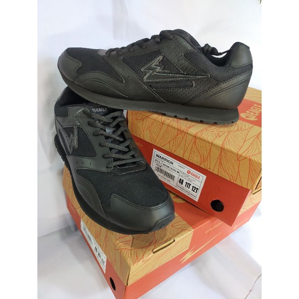 Sepatu Sneakers pria big size 45-48 Eagle Jupiter full black original