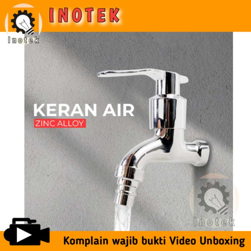 Kran air 1/4 90 derajat putaran drat 1/2 inch Zinc Alloy