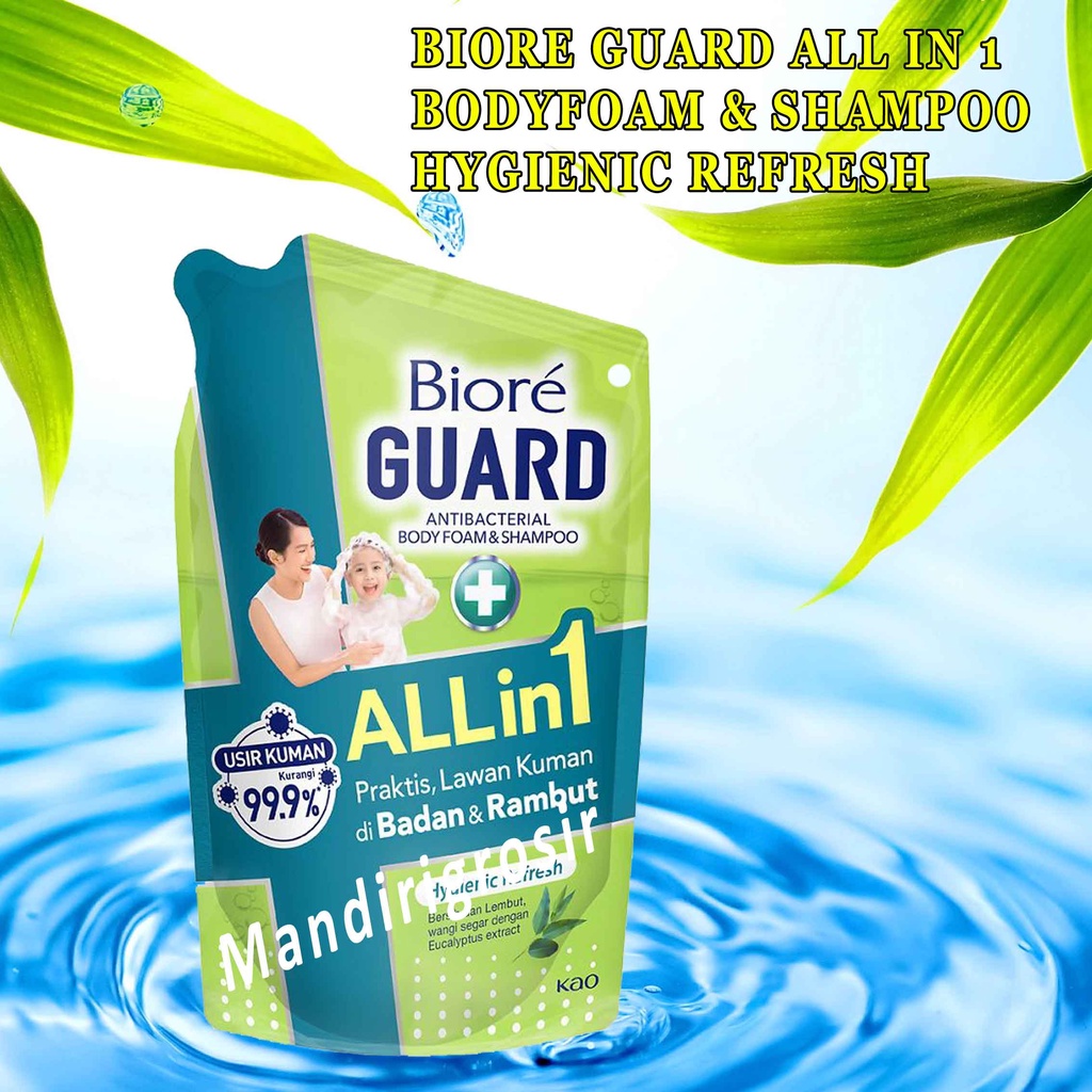 Body Foam &amp; Shampoo * BIORE Guard All In 1 * Hygienic Refresh * 400ml