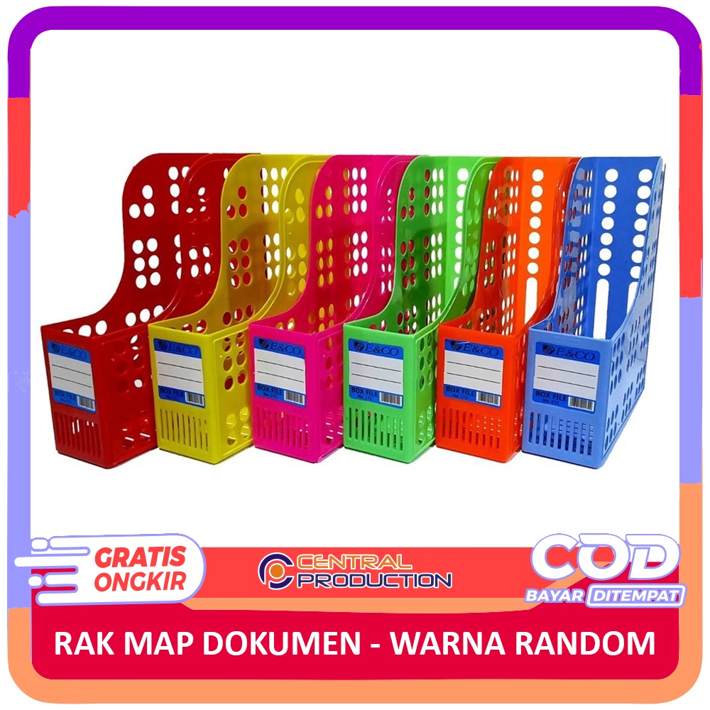 

Rak Map Dokumen Penyimpanan Buku Majalah Brosur Kertas - Warna Random