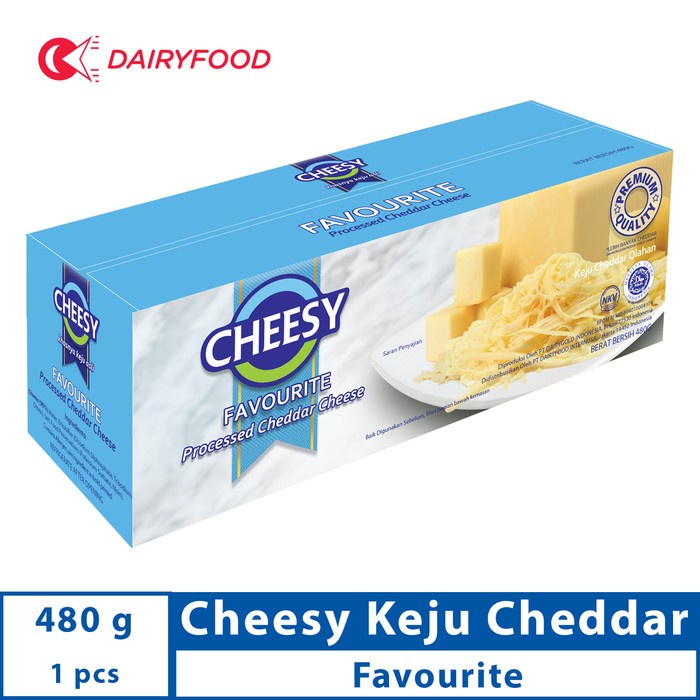 

Cheesy Favourite Keju Cheddar 480g Cheddar Cheese