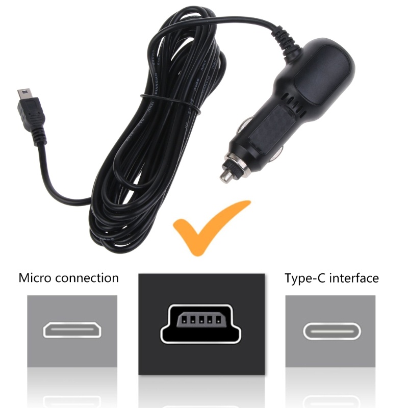 Vivi Kabel Power Kendaraan Charger Mobil Portable Dash Cam-Power Lead Dash Cam-Power