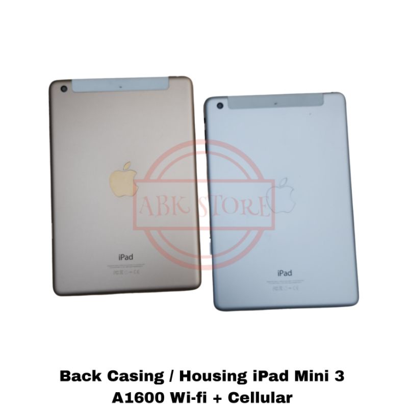 BACK CASING KESING HOUSING BACKDOOR IPAD MINI 3 A1600 WIFI + CELLULAR COVER BATERAI