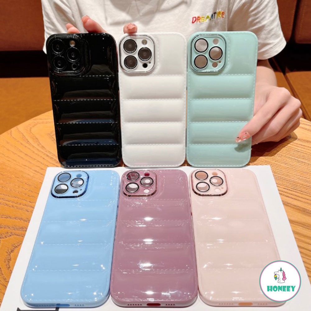 Soft Case Bumper TPU Shockproof Desain Jaket Down 3D Untuk IPhone 14 13 12 11 Pro Max