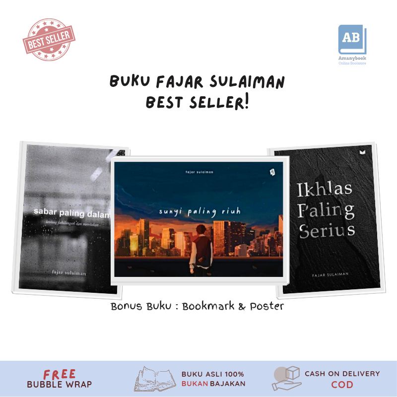 READYBUKU SUNYI PALING RIUH, SABAR PALING DALAM & IKHLAS PALING SERIUS - FAJAR SULAIMAN (100% ORIGIN