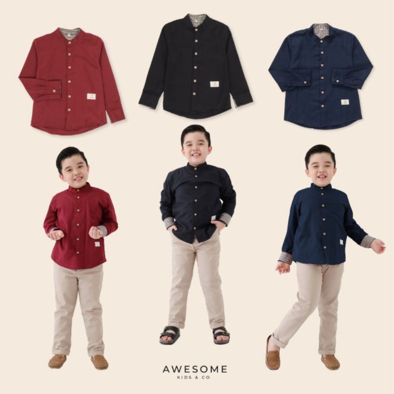 KEMKO KEMEJA KOKO KURTA AJMAL BY AWESOME KIDS & CO (atasan saja)