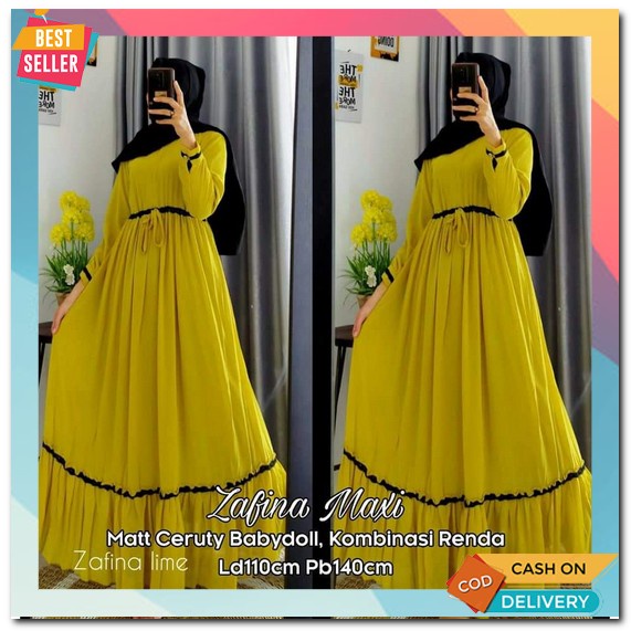 Gamis Wanita Lebaran Kekinian Ramadan Games 2023 Gmis Ibu Bju Murah Ganis Terbaru Hari Raya Ceruty R