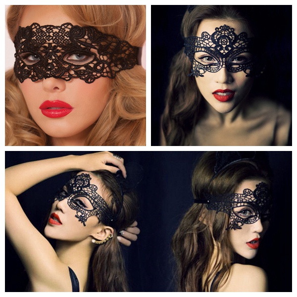 Penutup Mata Renda Bordir Untuk Pesta Masquerade Halloween Aksesoris Lingerie M03